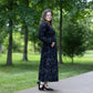 Constellations Glow-in-the-dark Long Sleeves Midi Dress with Pockets