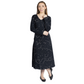 Constellations Glow-in-the-dark Long Sleeves Midi Dress with Pockets