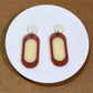 Colorblock Mod Oval Earrings