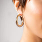 Crossover Lucite Hoop Earrings