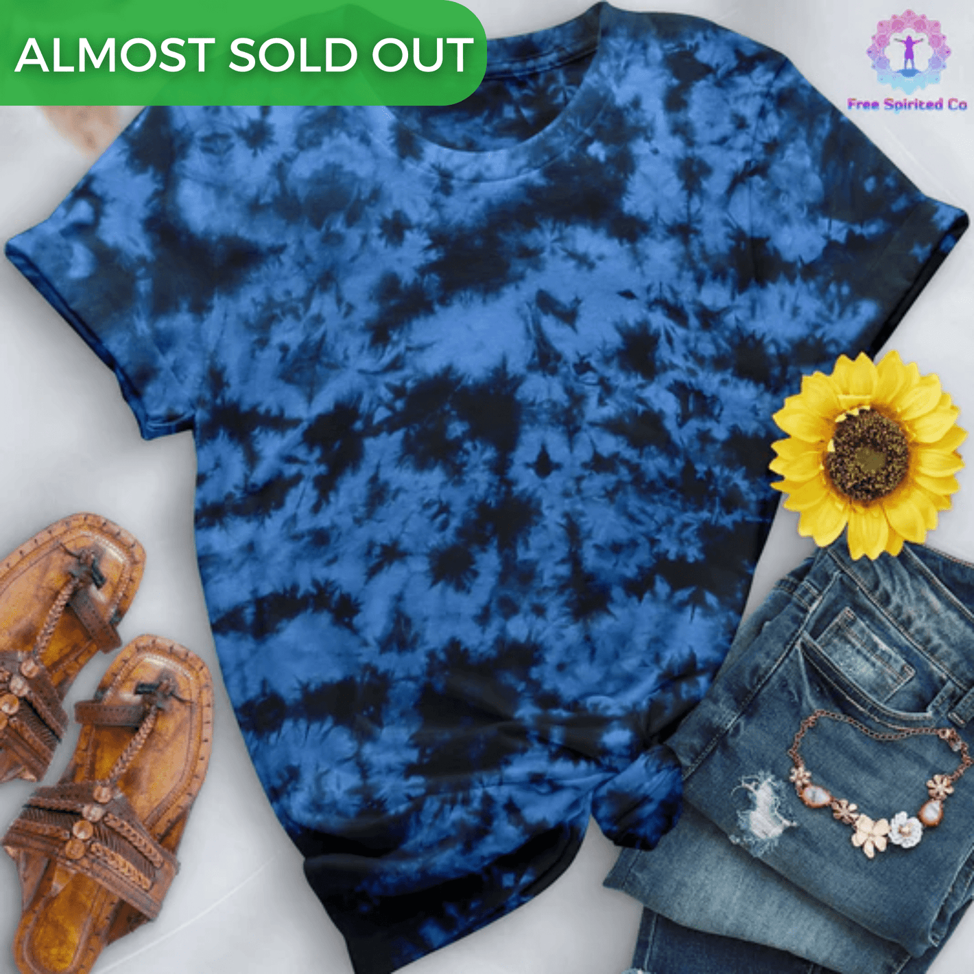 Crystal Navy and Columbia Hand-Dyed Comfort Shirt