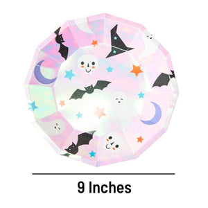 Iridescent Halloween Icon Plates