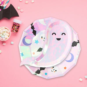 Iridescent Halloween Icon Plates