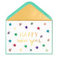 Colorful Gem Stars Card New Years Card