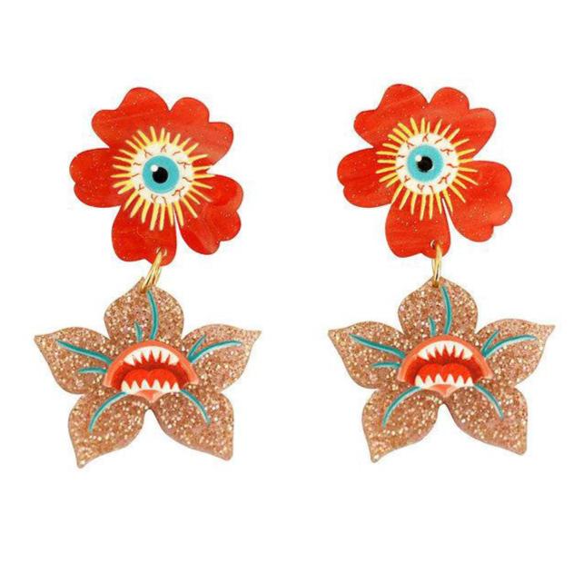 Dark Flowers Earrings by Laliblue