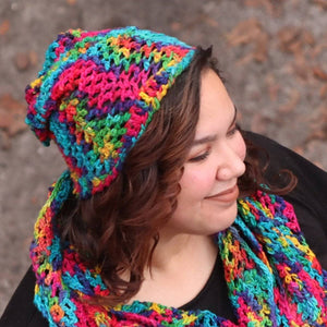 Darn Good Ripple Slouch Hat Crochet Pattern
