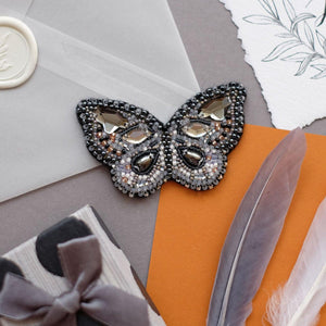Graphite Bead Embroidery Decoration Kit by Abris Art AD-036