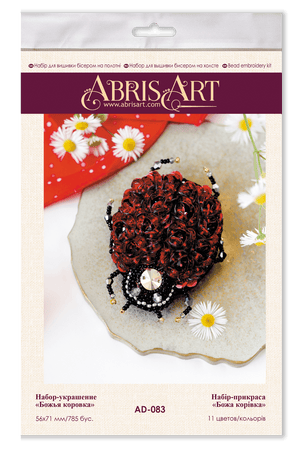 Ladybug Bead Embroidery Decoration Kit by Abris Art AD-083