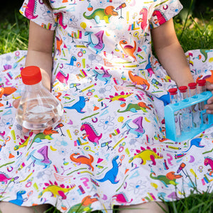 "Hypothesaurus Rex" Dinosaur Scientists Super Twirler Dress with Pockets
