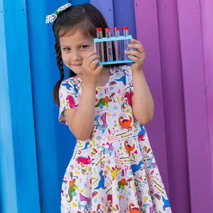 "Hypothesaurus Rex" Dinosaur Scientists Super Twirler Dress with Pockets