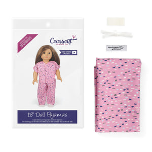 Doll Pajama Sewing Kit - Pink Rain