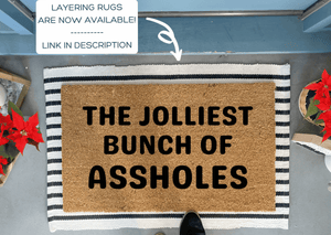Jolliest Bunch of Assholes Funny Christmas Doormat