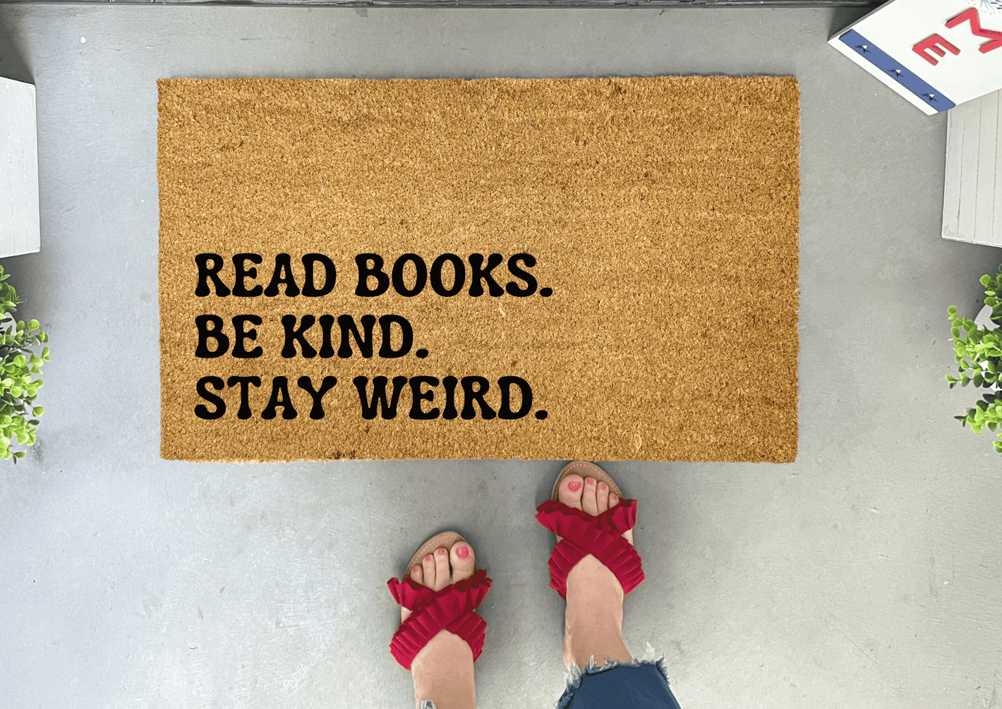 Read Books Be Kind Stay Weird Funny Doormat