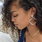 Hot Pink & Honey Amber Marbled Quatrefoil Earrings