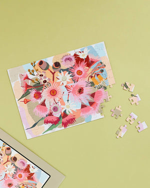 100 Piece Magnetic Puzzle With a Flowering Gum Design