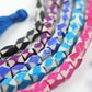Argyle Faceted Geometric Bone Beads, Harlequin Charms, 7x8mm