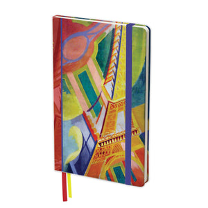 Delaunay Eiffel Tower - Dot Grid Journal – Hardcover, Pockets, Ribbon Bookmarks