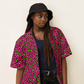 Electric Leopard Print Button-Up Shirt