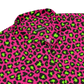 Electric Leopard Print Button-Up Shirt