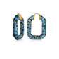 Emerald Gem Lucite Hoop Earrings
