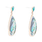 Epiphany Blue Abalone Golden Post Drop Earrings