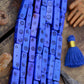 Indigo Blue Tribal Target Rectangle Tube, 8x27mm