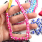 Argyle Faceted Geometric Bone Beads, Harlequin Charms, 7x8mm