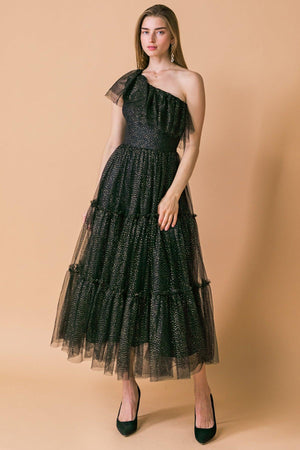 SOME FRESH AIR FUCHSIA TULLE MIDI DRESS