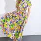 KEEP BLOOMING WOVEN MIDI DRESS