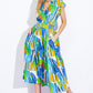 SUMMER MIRAGE WOVEN MIDI DRESS