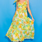 VACATION VIEWS FLORAL WOVEN MIDI DRESS