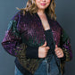 ENTERTAIN ME SEQUIN BOMBER JACKET