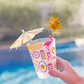 Flamingo Drink Charm & Umbrella Stirrers Set