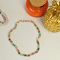 Watermelon Tourmaline Candy Necklace 14K Gold