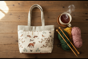 Foxy Project Tote-Needle Arts/Craft Carryall, Atenti USA Handmade