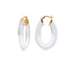 Flat Oval Lucite Hoop Earrings