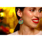 Floral Christmas Ornament Earrings by Laliblue