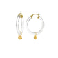 Flower Charm Lucite Hoop Earrings