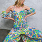 UNSEEN BEAUTY FLORAL WOVEN JUMPSUIT
