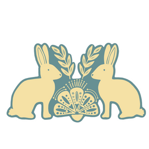 Die Cut Sticker - Folk Art Rabbit