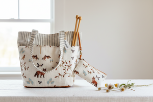 Foxy Project Tote-Needle Arts/Craft Carryall, Atenti USA Handmade