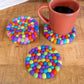 Shiny Happy Rainbow Eco Coasters/Trivets