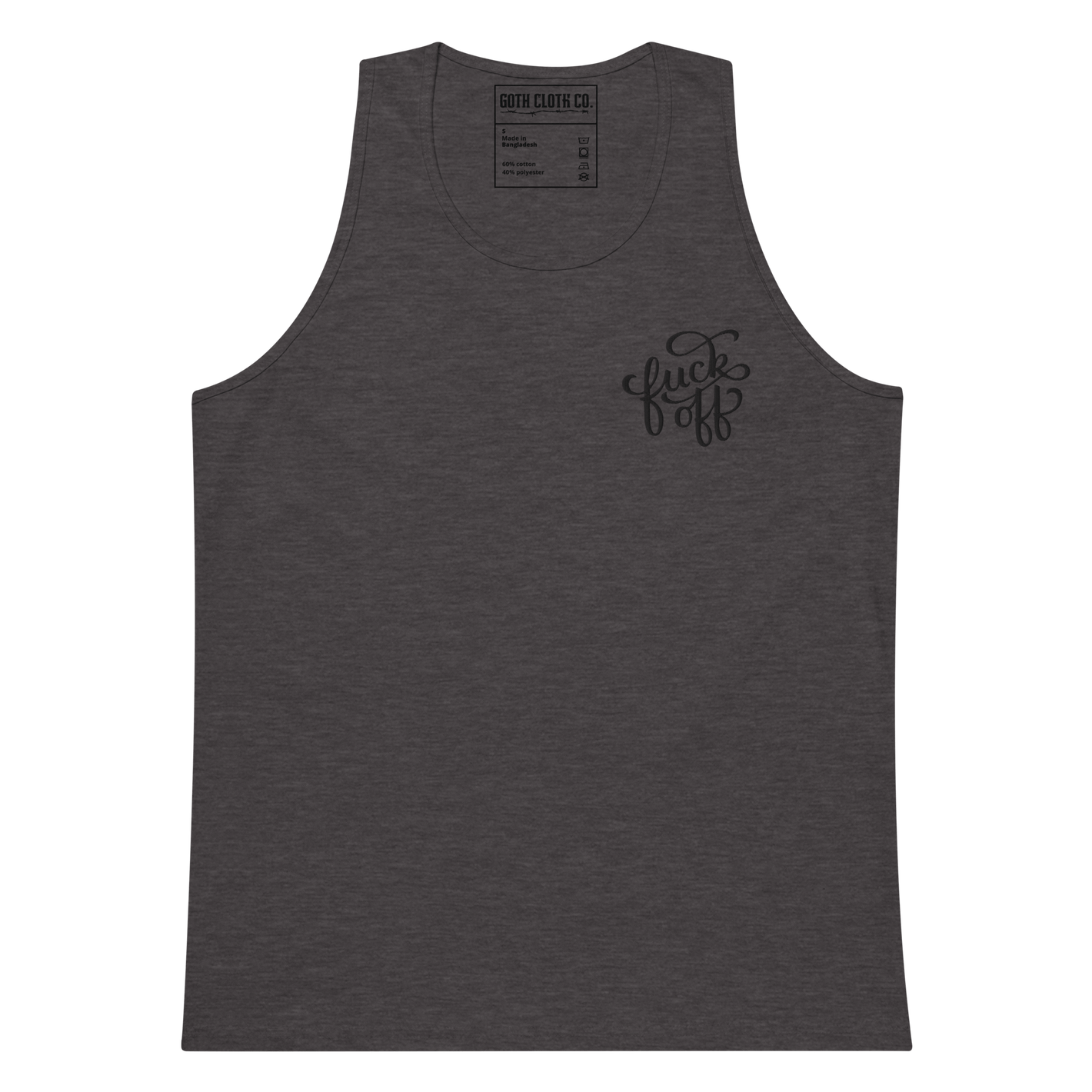 Fuck Off Embroidered Tank Top
