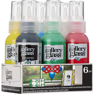 Gallery Glass Paint Set - Basic (6 Bottles - 2 oz)