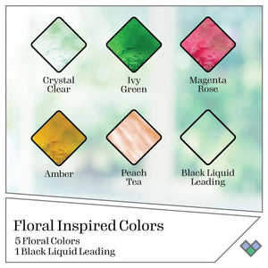 Gallery Glass Paint Set - Floral (6 Bottles - 2 oz)