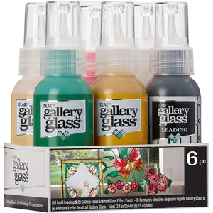 Gallery Glass Paint Set - Floral (6 Bottles - 2 oz)