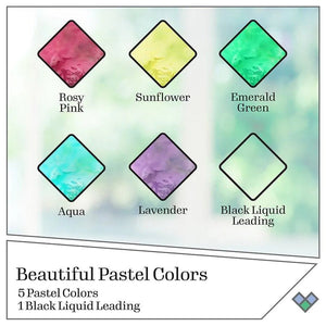 Gallery Glass Paint Set - Pastel (6 Bottles - 2 oz)
