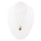 Gemini - Zodiac White Mother of Pearl Golden Charm Necklace
