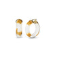 Mini Gold Leaf Lucite Hoop Earrings
