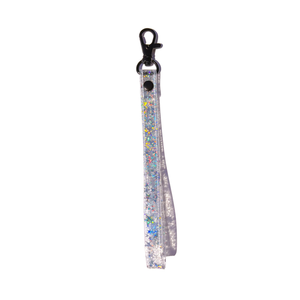 Transparent Vinyl Wrist Strap | clear glitter stars
